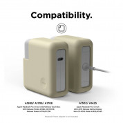 Elago MacBook Charger Cover - силиконов калъф за MagSafe 2 85W и Apple USB-C 87W и 96W захранвания (бял) 2