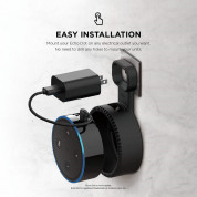 Elago Echo Dot 2nd Generation Outlet Wall Mount - силиконова поставка за Echo Dot 2 (черна) 2