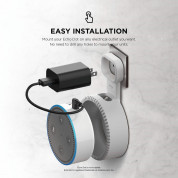 Elago Echo Dot 2nd Generation Outlet Wall Mount - силиконова поставка за Echo Dot 2 (бяла) 1