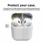 Elago AirPods Dust Guard - комплект метални предпазители против прах за Apple AirPods (златист) 2