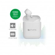 4smarts True Wireless Stereo Headset Eara TWS Buttons - безжични Bluetooth слушалки с микрофон за мобилни устройства (бял)  1