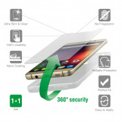 4smarts 360° Protection Set - тънък силиконов кейс и стъклено защитно покритие за дисплея на Samsung Galaxy A9 (2018) (прозрачен) 1