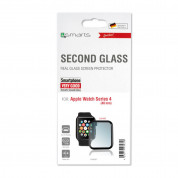 4smarts Second Glass Curved Colour Frame - калено стъклено защитно покритие с извити ръбове за дисплея на Apple Watch 40мм (черен-прозрачен) 1