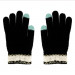 Зимни дамски плетени ръкавици за тъч екрани Size M/L (черни) 2