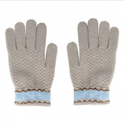 Зимни дамски плетени ръкавици за тъч екрани Size M/L (сиви) 1