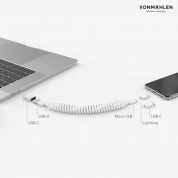 Vonmahlen Allroundo MFi V2 All-In-One Charging Cable - качествен USB кабел с Lightning, microUSB и 2xUSB-C конектори (бял) 4