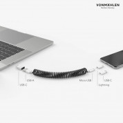 Vonmahlen Allroundo MFi V2 All-In-One Charging Cable - качествен USB кабел с Lightning, microUSB и 2xUSB-C конектори (черен) 4