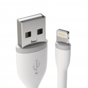 Satechi Flexible Lightning USB Cable - гъвкав USB кабел за iPhone, iPad и iPod с Lightning (бял) (15 см) 2
