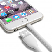Satechi Flexible Lightning USB Cable - гъвкав USB кабел за iPhone, iPad и iPod с Lightning (бял) (15 см) 4