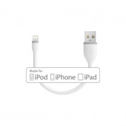 Satechi Flexible Lightning USB Cable - гъвкав USB кабел за iPhone, iPad и iPod с Lightning (бял) (15 см)