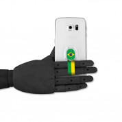 4smarts Loop Guard Finger Strap Brazil - каишка за задържане за смартфони с бразилското знаме (бял-зелен) 1