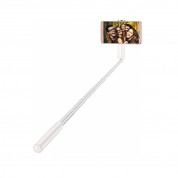 Huawei Selfie Stick with LED Light CF33 - разтегаем селфи стик със LED светкавица за мобилни телефони (бял)