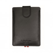 LAVAVIK Anti-RFID Pouch Slim - кожен калъф с RFID защита за кредитни карти (черен) (bulk)