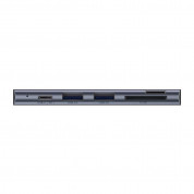Baseus USB-C Harmonica 5-in-1 Hub Adapter (CAHUB-K0G) - мултифункционален хъб за свързване на допълнителна периферия за MacBook (тъмносив) 4
