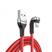 Baseus U-Shaped Mobile Game Cable - Lightning USB кабел за iPhone, iPad и iPod с Lightning (100 см) (червен)