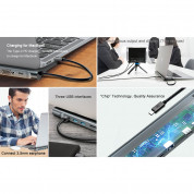 Baseus Enjoyment Series USB-C Notebook Hub (CATSX-F0G) - мултифункционален хъб за свързване на допълнителна периферия за Macbook и USB-C устройства (сив) 9