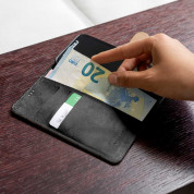 4smarts Premium Wallet Case URBAN - кожен калъф с поставка и отделение за кр. карта за iPhone XR (черен) 3
