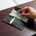 4smarts Premium Wallet Case URBAN - кожен калъф с поставка и отделение за кр. карта за iPhone 8, iPhone 7, iPhone 6 (черен-черен) 6