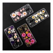 4smarts Soft Cover Glamour Bouquet - силиконов (TPU) калъф с цветя за Samsung Galaxy A6 Plus (2018) (бял)