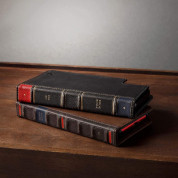 TwelveSouth BookBook - луксозен кожен калъф (с кейс) тип портфейл за iPhone XS Max (черен) 5