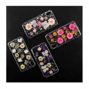 4smarts Soft Cover Glamour Bouquet - силиконов (TPU) калъф с цветя за iPhone XR (бял)