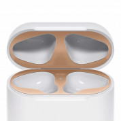 Elago AirPods Dust Guard - комплект метални предпазители против прах за Apple AirPods (розово злато-мат)