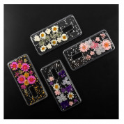 4smarts Soft Cover Glamour Bouquet - силиконов (TPU) калъф с цветя за Samsung Galaxy S9 Plus (прозрачен-бял)