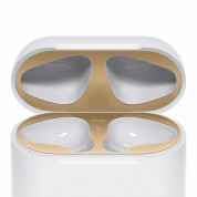 Elago AirPods Dust Guard - комплект метални предпазители против прах за Apple AirPods (златист-мат)