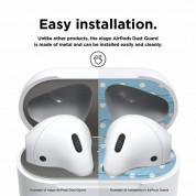 Elago AirPods Dust Guard - комплект метални предпазители против прах за Apple AirPods (тъмносив-мат) 2