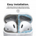 Elago AirPods Dust Guard - комплект метални предпазители против прах за Apple AirPods (тъмносив-мат) 3