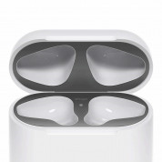Elago AirPods Dust Guard - комплект метални предпазители против прах за Apple AirPods (тъмносив-мат)