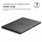 Elago Slim Case - предпазен поликарбонатов кейс за Apple MacBook Pro 13 Touch Bar и MacBook Pro 13 (Mid 2016), (Late 2017), (Mid 2018) (тъмносив) 2