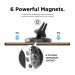Elago Hexa Magnetic Aluminum Car Mount - алуминиева магнитна поставка за радиатора на кола за смартфони (черна) 6