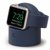Elago W2 Watch Stand - силиконова поставка за Apple Watch (тъмносиня)
