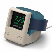 Elago W4 Watch Stand - силиконова винтидж поставка в стила на Apple iMac (1998) за Apple Watch (синя)