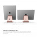 Elago P4 Stand - дизайнерска алуминиева поставка за iPad и таблети (розово злато) 5
