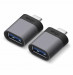 Elago USB-C Male to USB-A 3.0 Female Adapter - алуминиев USB адаптер за MacBook и устройства с USB-C порт (тъмносив) (2 броя) 1