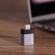 Elago USB-C Male to USB-A 3.0 Female Adapter - алуминиев USB адаптер за MacBook и устройства с USB-C порт (тъмносив) (2 броя) 6