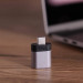 Elago USB-C Male to USB-A 3.0 Female Adapter - алуминиев USB адаптер за MacBook и устройства с USB-C порт (тъмносив) (2 броя) 7