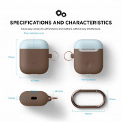 Elago Duo Hang Silicone Case - силиконов калъф за Apple Airpods (кафяв) 6