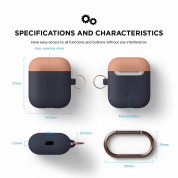 Elago Duo Hang Silicone Case - силиконов калъф за Apple Airpods (тъмносин) 4