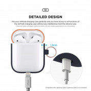 Elago Duo Hang Silicone Case - силиконов калъф за Apple Airpods (тъмносин) 6