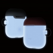 Elago Duo Hang Silicone Case - силиконов калъф за Apple Airpods (бял-фосфоресциращ) 1