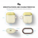 Elago Duo Hang Silicone Case - силиконов калъф за Apple Airpods и Apple Airpods 2 (златист-фосфоресциращ) 7