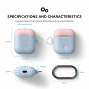 Elago Duo Hang Silicone Case - силиконов калъф за Apple Airpods (светлосин) 3