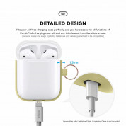 Elago Duo Hang Silicone Case - силиконов калъф за Apple Airpods (жълт) 4