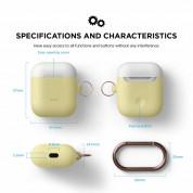 Elago Duo Hang Silicone Case - силиконов калъф за Apple Airpods (жълт) 1