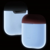 Elago Duo Silicone Case - силиконов калъф за Apple Airpods (бял-фосфор) 1
