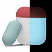 Elago Duo Silicone Case - силиконов калъф за Apple Airpods (бял-фосфор)