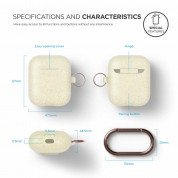 Elago Airpods Silicone Hang Case - силиконов калъф с карабинер за Apple Airpods (златист-фосфоресцираш) 4